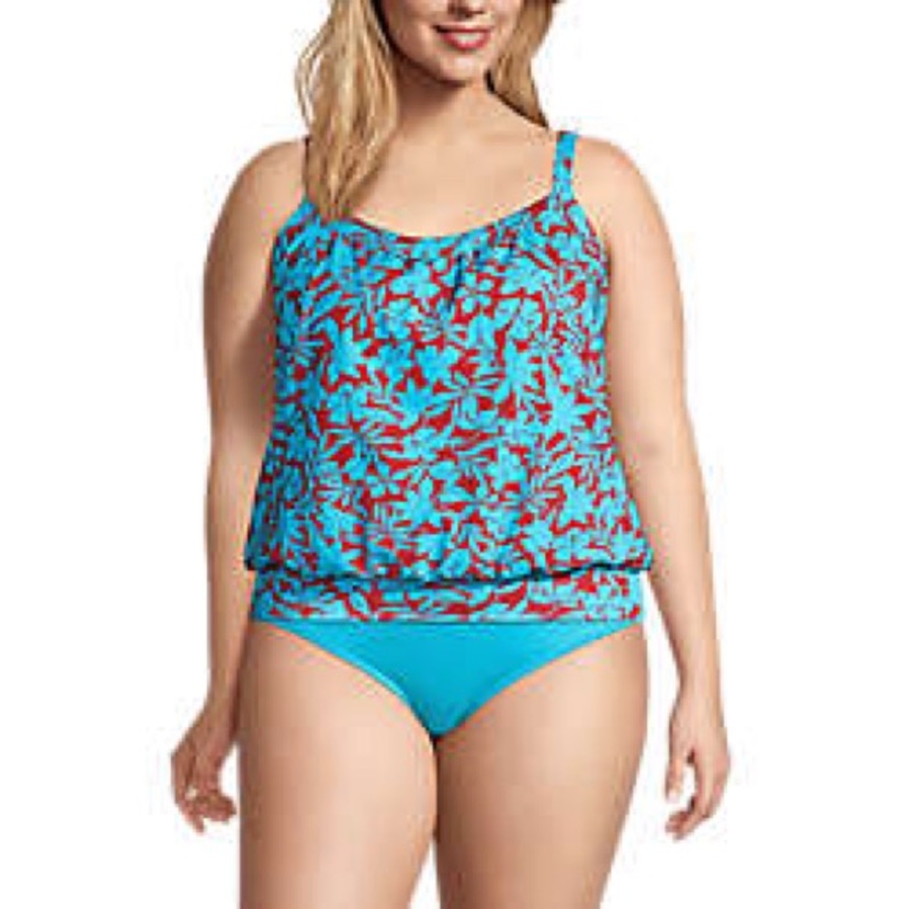Women’s Lands’ End Tankini Set (3 pieces, Mixed Sizes 18W Tops and 14 Bottoms)